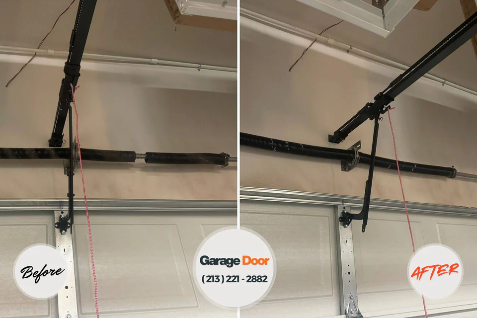 Before and after: garage door repair Elmwood Park, IL